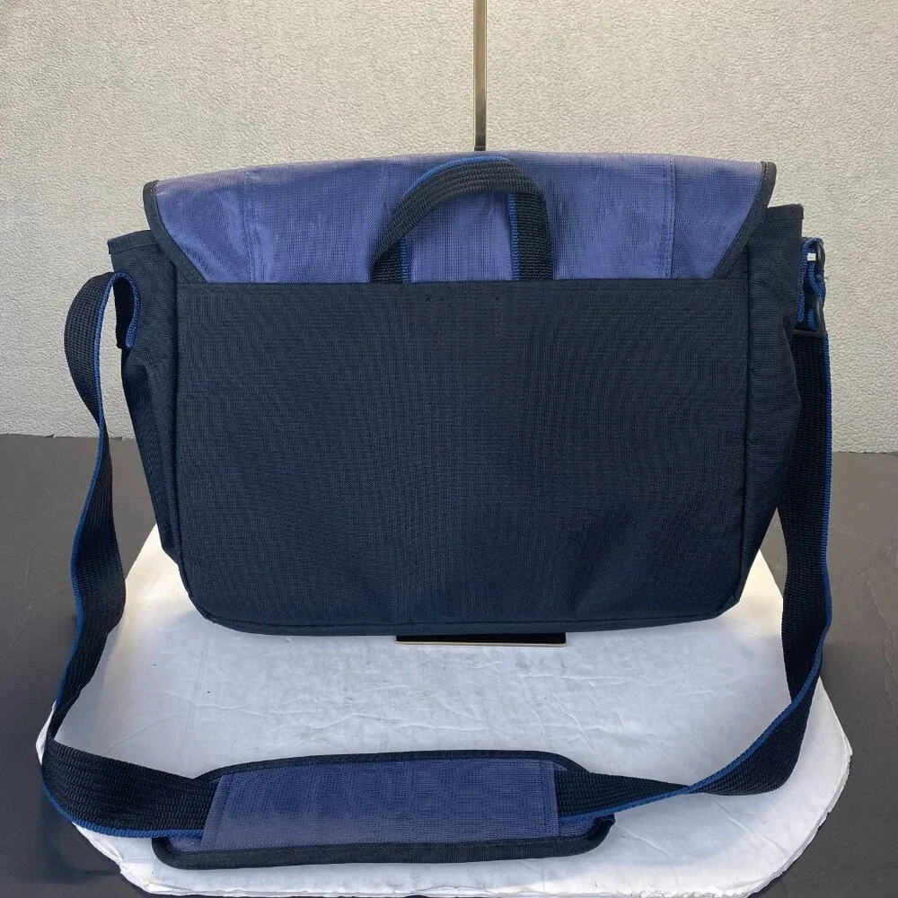 Vintage NIKE Shoulder Laptop Messenger Bag Blue/Black